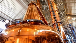 Copper stills inside Bently Heritage, Minden, NV