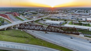 Looking Northeast at BNSF Railroad Truss and 50th Street