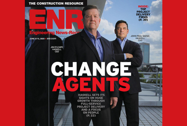 奥洲10Haskell leadership on the cover of ENR Magazine.