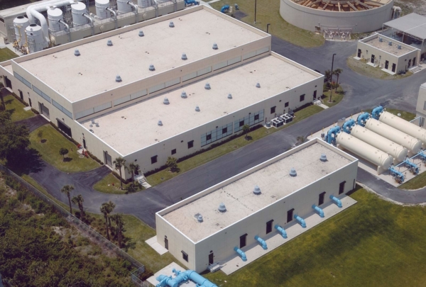 Arial view of Boca Raton Water Treatment Plant